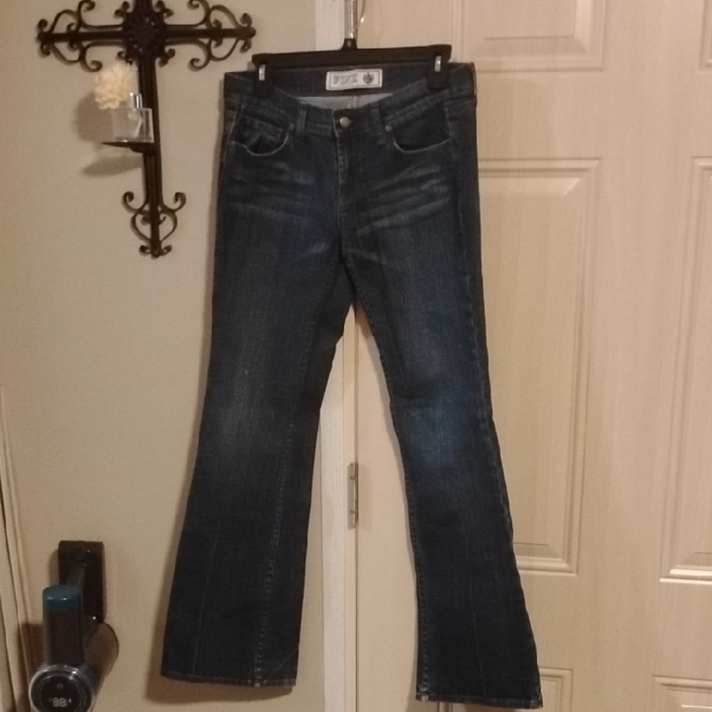 Vintage VS PINK Dark Wash Low-Rise Bootcut Jeans Size 6 Short